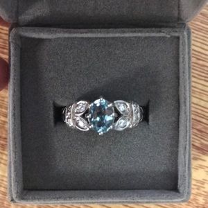Blue Topaz Sterling Silver Ring